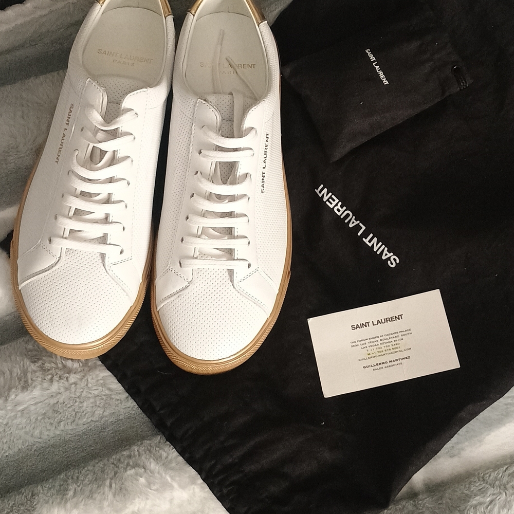 Saint Laurent White Men's Shoes